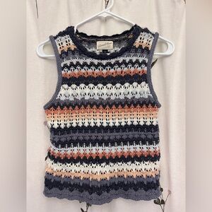 Universal Thread Multicolor Crochet Top